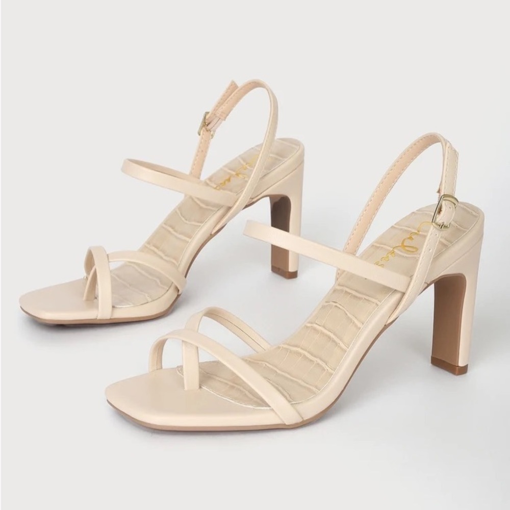 Emmalee Bone Strappy High Heel Sandals